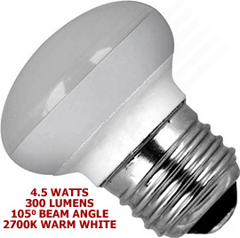 4.5 Watt 120v LED 105° Medium Base R14