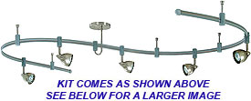 120v Five Head Flexible Track Kit with 12 Foot Track