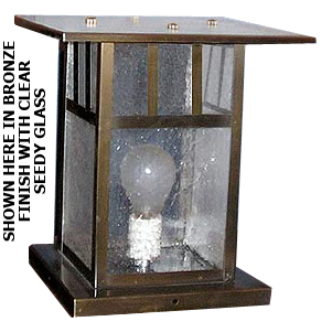 120V/12V LED Tri-Candelabra Flat Roof Craftsman Column Light (10" Width)