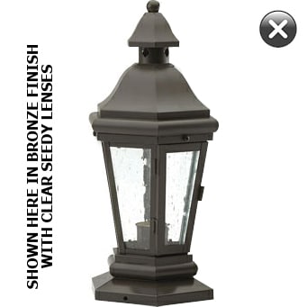 120V/12V LED Santa Ynez Style Column Light (8" Width)
