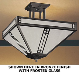 LED Santa Clara Inverted Pendant Style Outdoor Ceiling Light (12" Width)