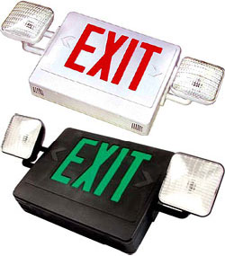 SREX2: Classic Style Incan. Emergency & LED Exit Combo