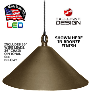 9" Dia. Classic Cone III Series LED Hanging / Tree Light (12v or 120v)