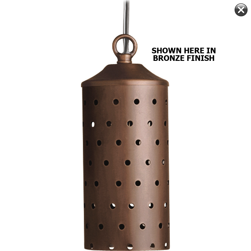 3.5" x 6.5" Hammered Bullet I Series LED Hanging / Tree Light (12v or 120v)