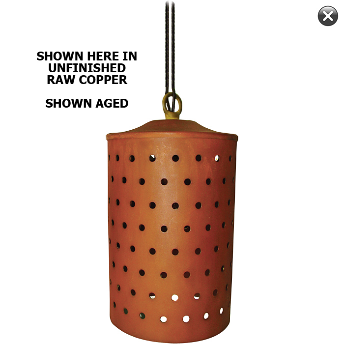 4.5" x 6.5" Hammered Bullet II Series LED Hanging / Tree Light (12v or 120v)