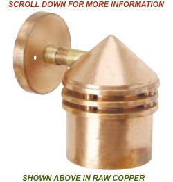 Solid Brass or Copper Exterior Deck / Clubhouse Wall Light