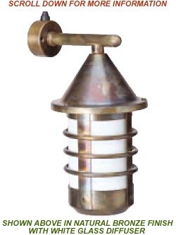 Solid Brass Deco Style Exterior Deck / Clubhouse Wall Light