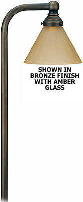 Cast Brass Luna Vidro Glass LED Deco Path Light (12v)