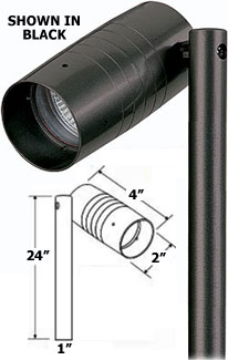 Cast Aluminum Fully Adjustable MR16 Architect Path Light (12v)
