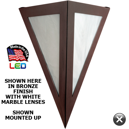LED 120V / 12V Triangle Contempo Style Outdoor Wall Sconce