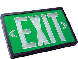 SREX5-1F-G: Self-Luminous Tritium Exit Light (Single Face Green)