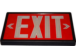 SREX5-1F-R: Self-Luminous Tritium Exit Light (Single Face Red)