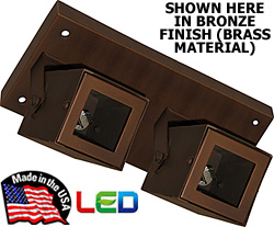 12V or 120V LED MR16 Classic Square Style Outdoor 2-Head Monopoint