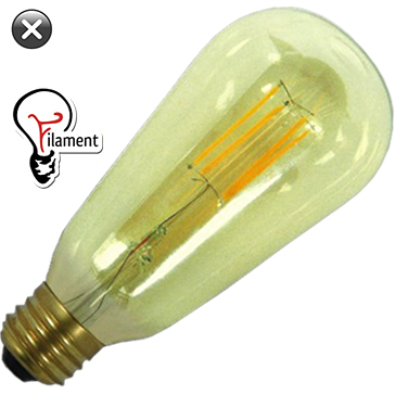 120v 4 Watt ST64 Vintage Tinted LED Filament Bulb - 300 Lumens