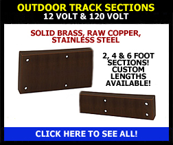 Track Sections for Outdoor LED Track Light Heads