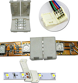 12v/24v LED Tape EZ-Snap Splice Connector (For Single Color, RGB, RGBW or RGB+WW+CW)