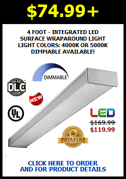 38-40 Watt 48" Premium LED Surface Wraparounds